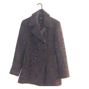Purple Wool Blend Pea Coat